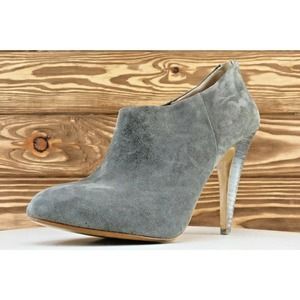 Banana Republic Boot Sz 10 M Low Cut Boots Almond Toe Gray Leather‎ Women